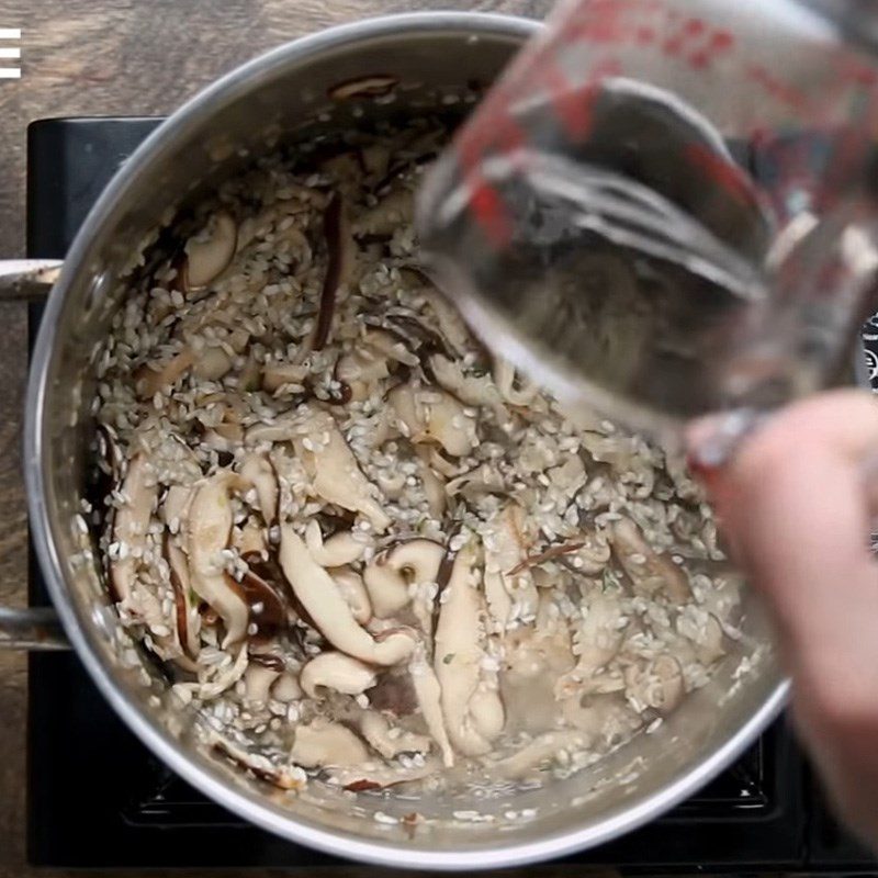 Step 3 Making Italian Risotto with shiitake mushrooms