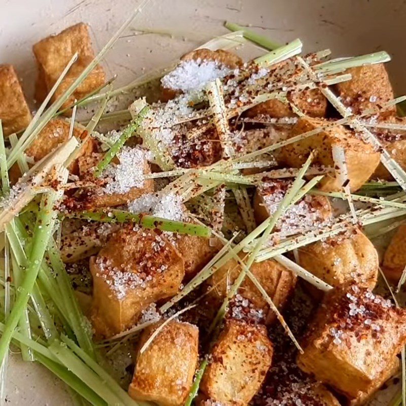 Step 4 Make salted lemongrass tofu Salted lemongrass tofu