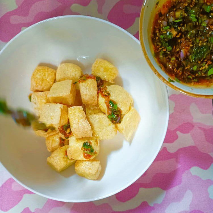 Step 3 Making spicy tofu Spicy soft tofu