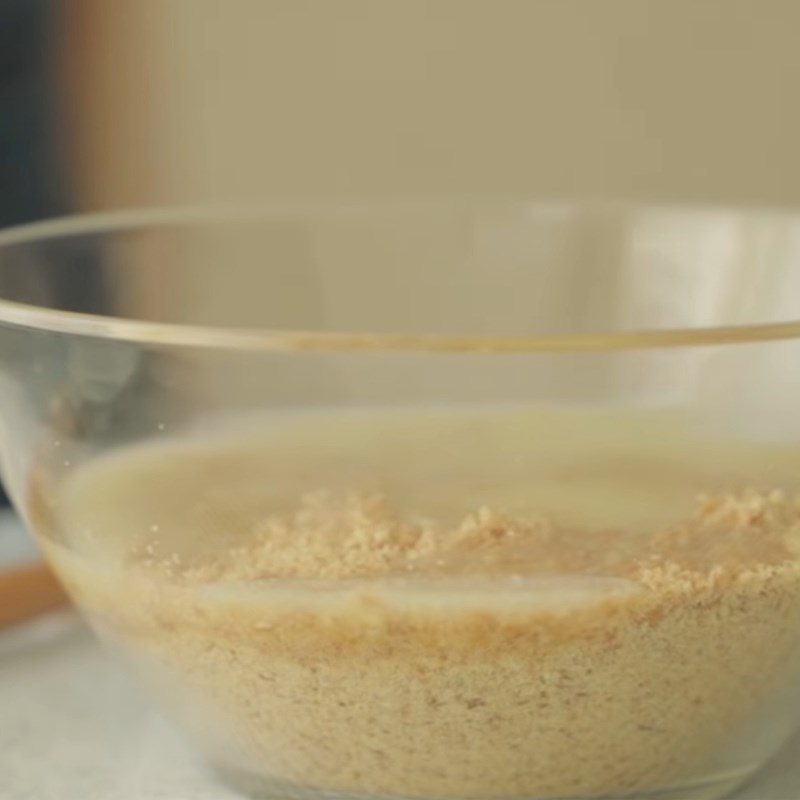 Step 5 Make the cheesecake crust Watermelon jelly cheesecake