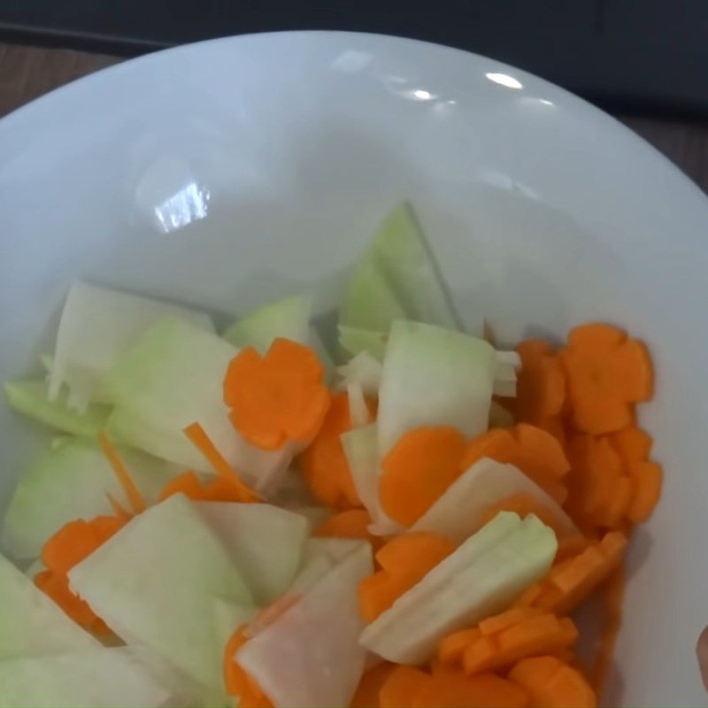 Step 5 Make pickles Fried sweet potato shrimp cakes