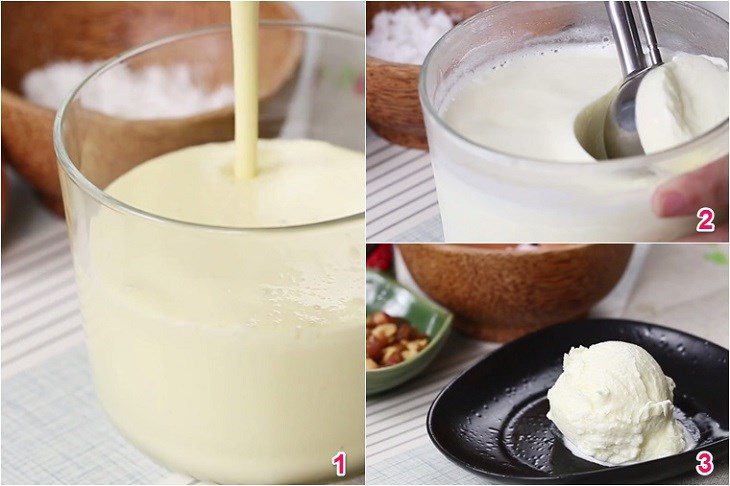 Step 4 Freezing the ice cream Coconut ice cream with blender