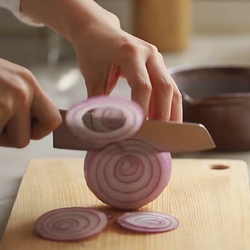 Step 1 Make sweet and sour onions for Salmon Avocado Spring Rolls