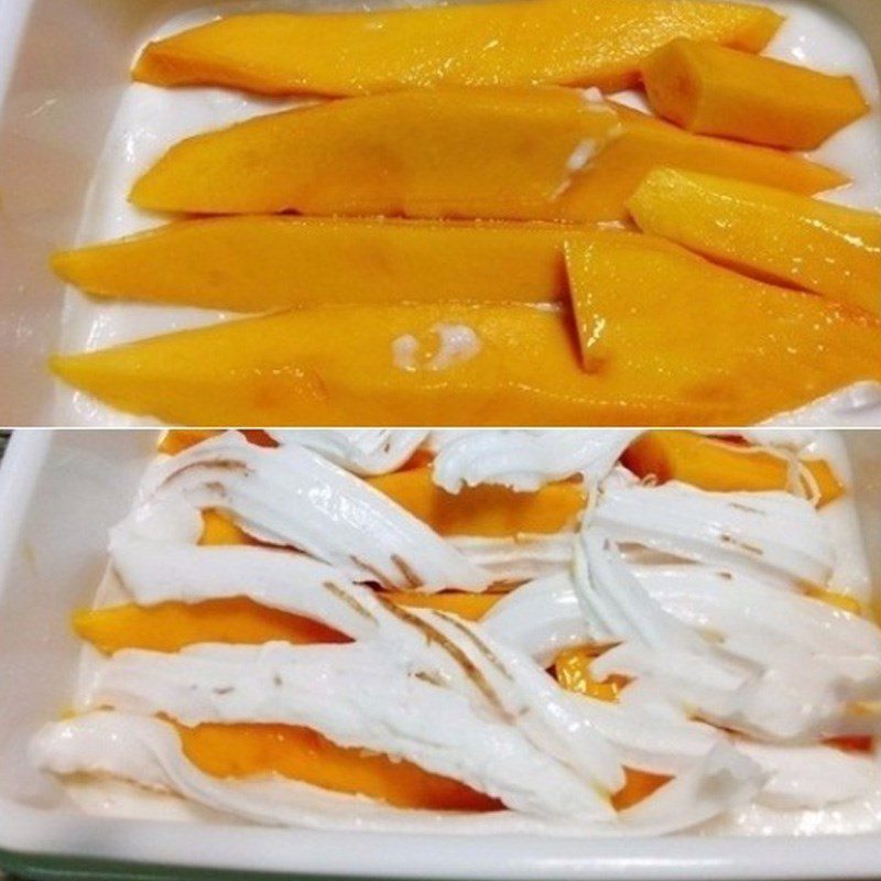 Step 2 Make the ice cream mixture for Layered Mango Yogurt Ice Cream