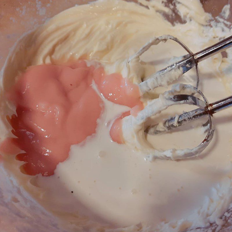 Step 2 Make the cream cheese mixture Strawberry cheesecake