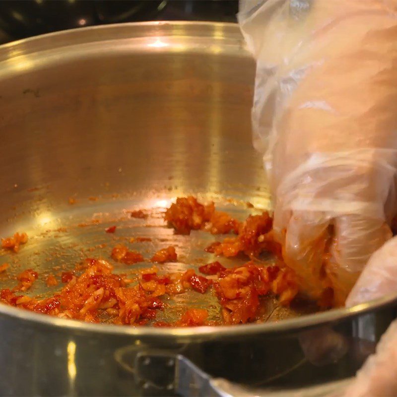 Step 2 Make the chili mixture for the salad Fish salad Phan Thiet