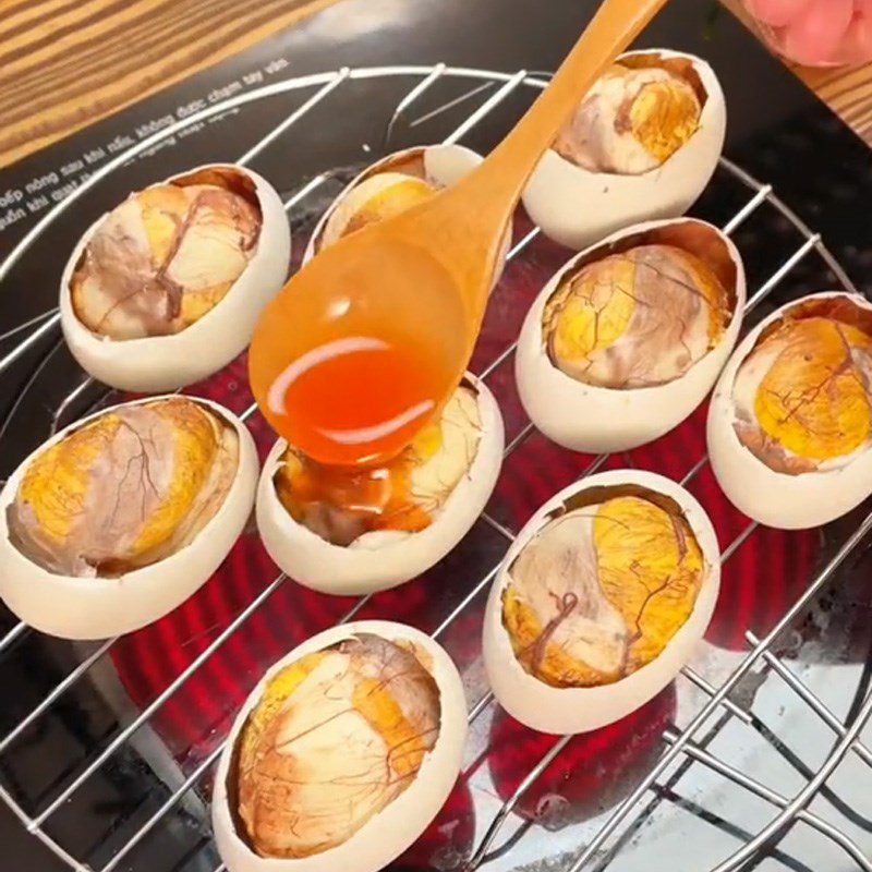 Step 3 Make Grilled Duck Eggs Grilled Duck Eggs (Recipe shared from TikTok Cooking with TasteVN)