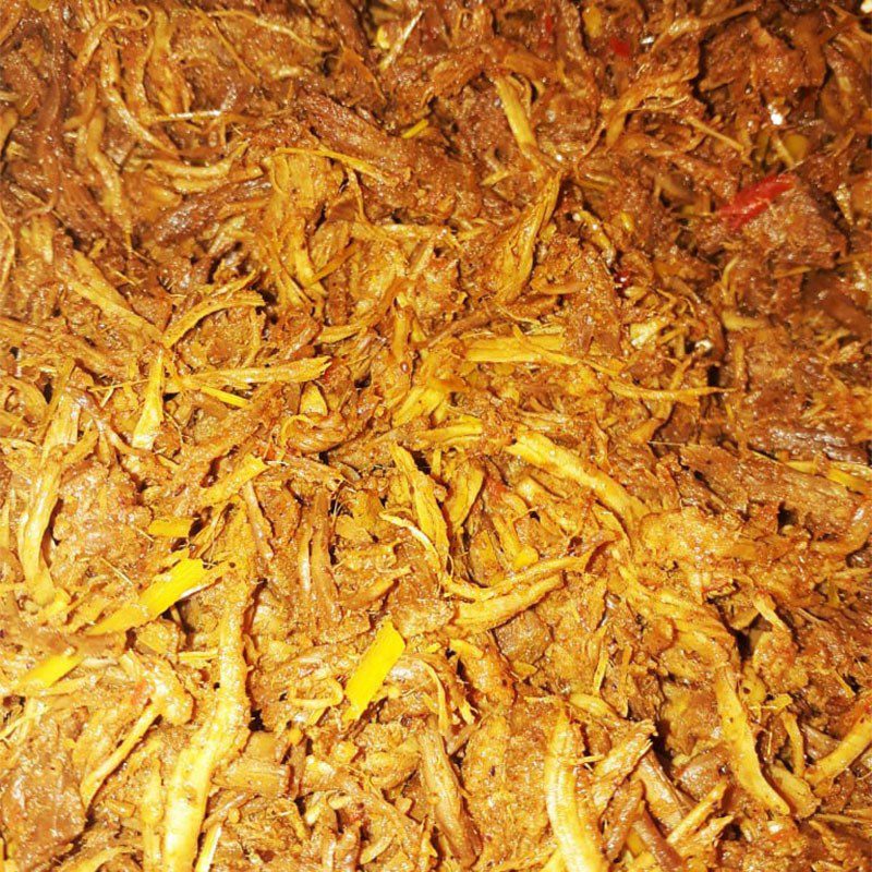 Step 3 Making dried shredded beef Dried shredded beef (recipe shared by user)