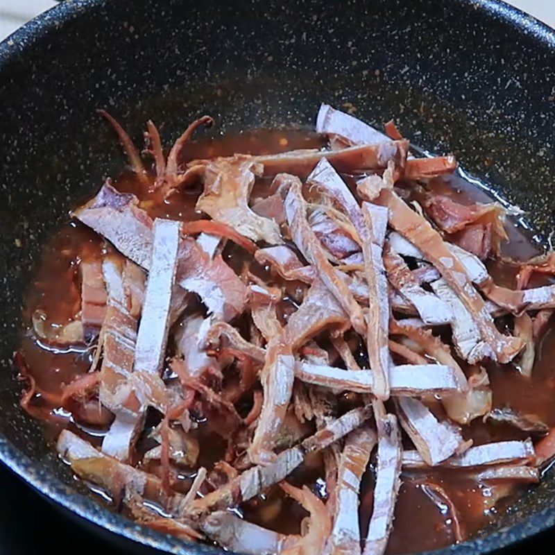 Step 3 Dried Squid With Tamarind Sauce Dried Squid With Tamarind Sauce