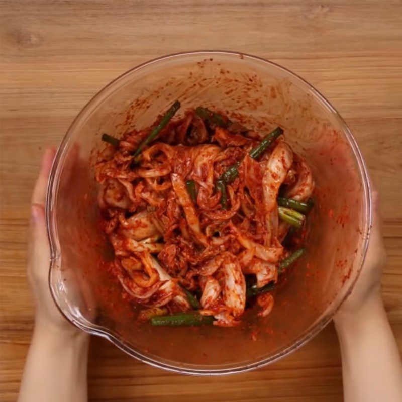 Step 4 Making Baeksuk Chicken Kimchi