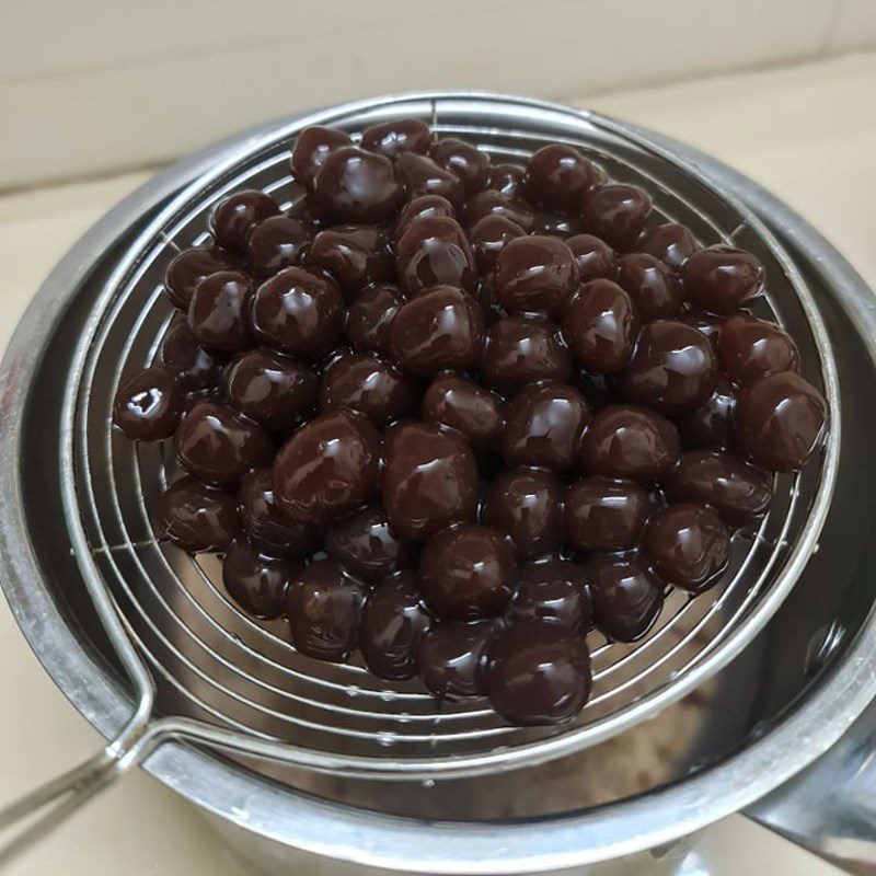 Step 5 Cool Down Milo pearls made from tapioca flour