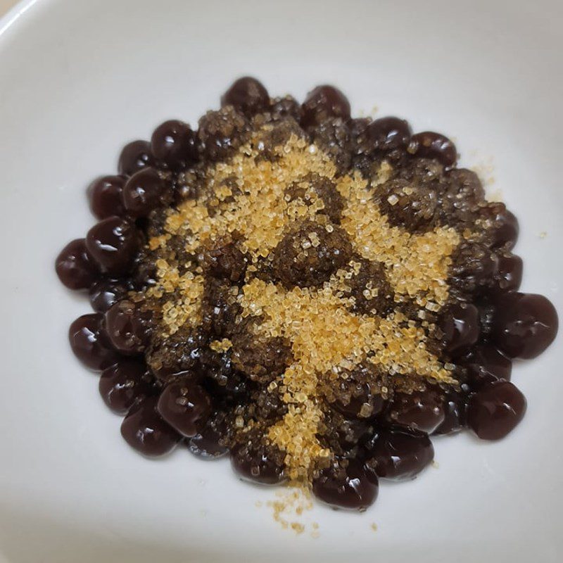 Step 5 Cool Down Milo pearls made from tapioca flour