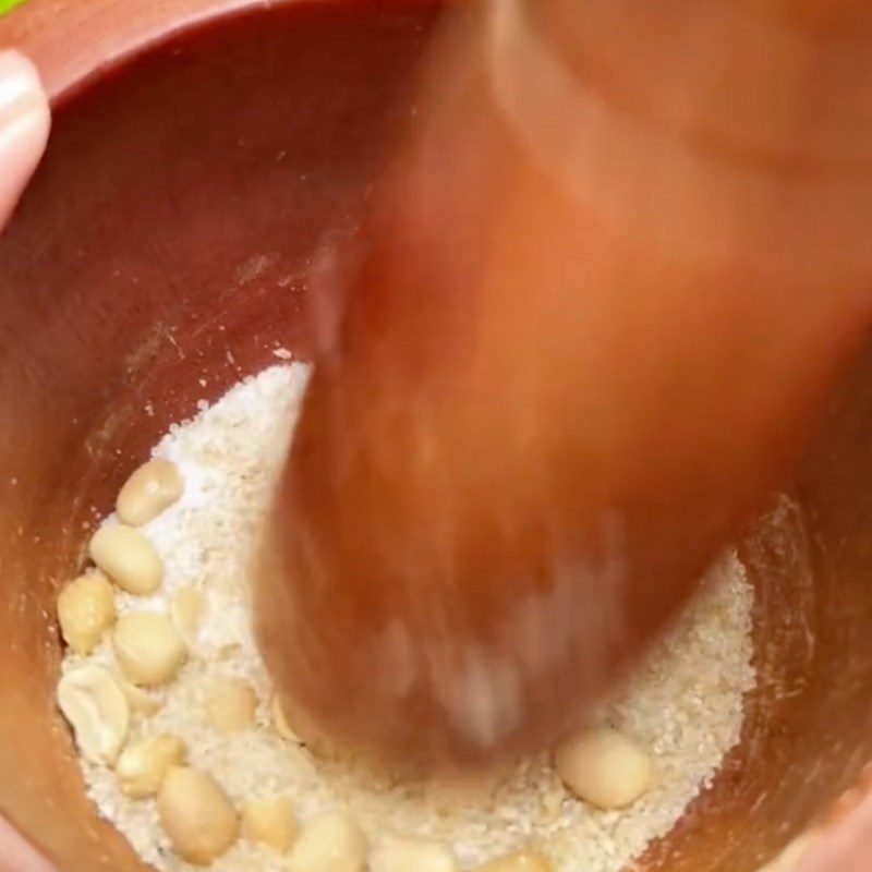 Step 5 Make sesame salt Bánh hòn with sesame salt