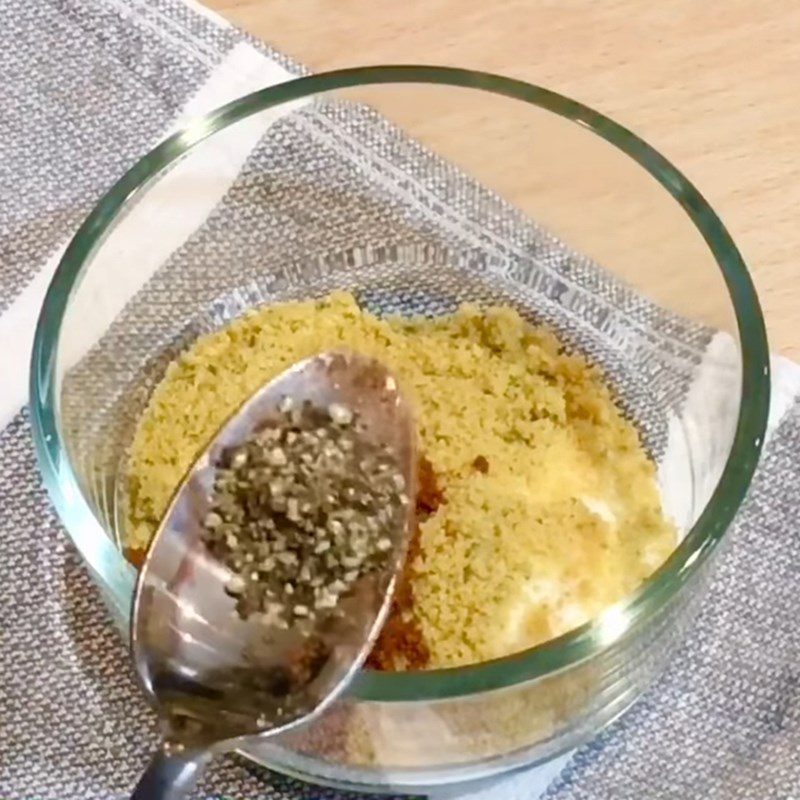 Step 2 Making roasted salt Roasted tofu with chili salt