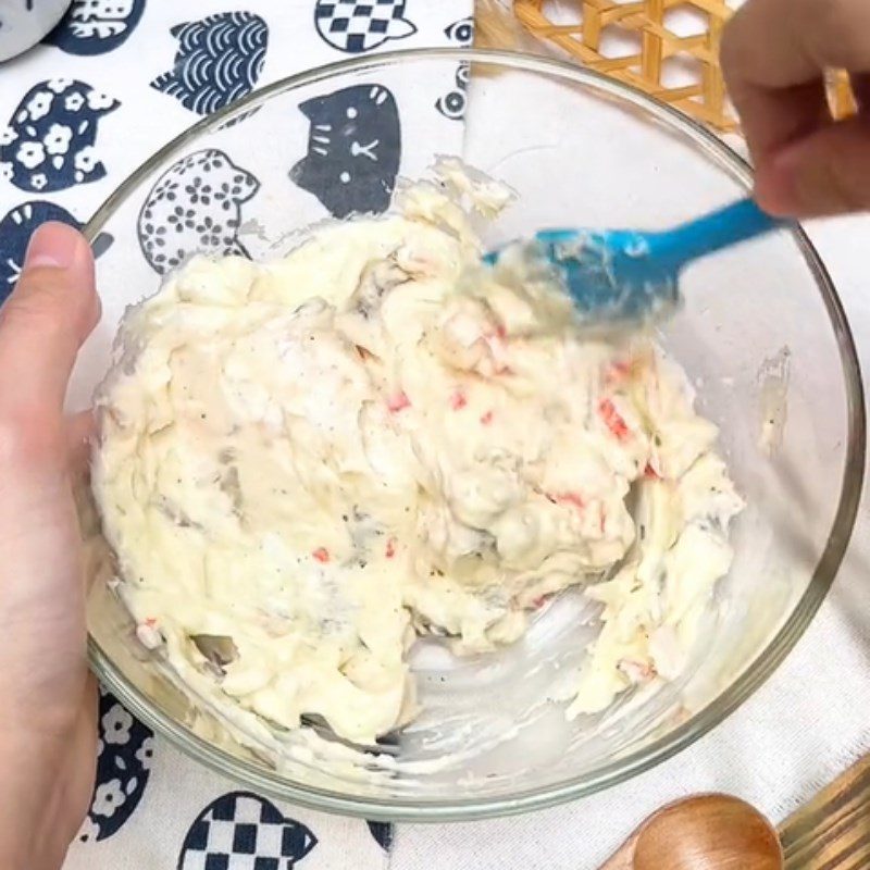 Step 2 Make the filling for crab cheese wontons