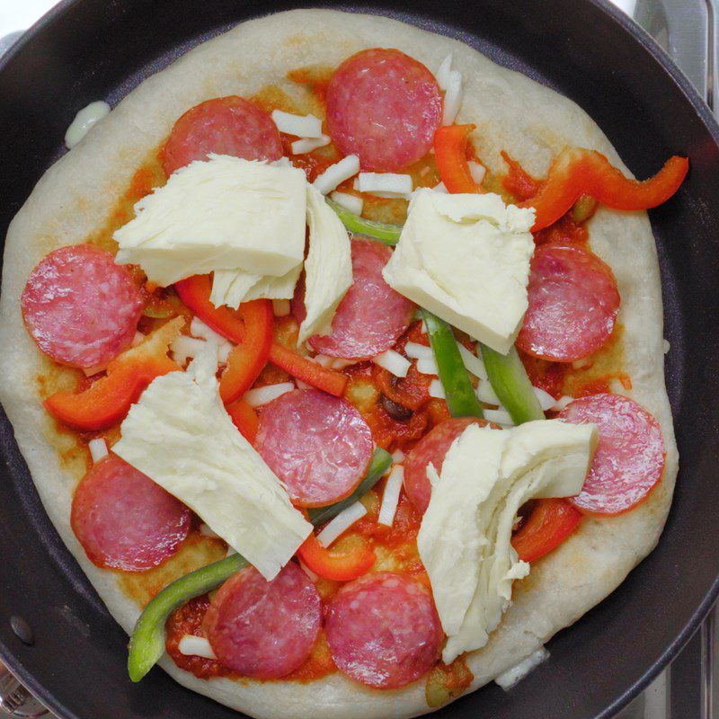 Step 4 Making the filling for Halloween Pizza