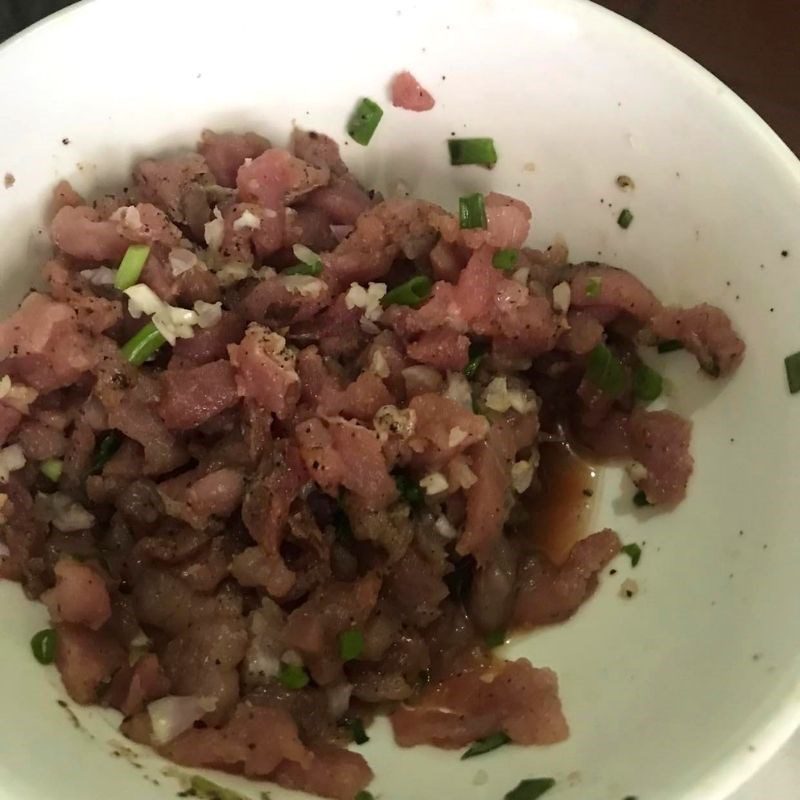 Step 2 Making the filling for Lạng Sơn fried cake