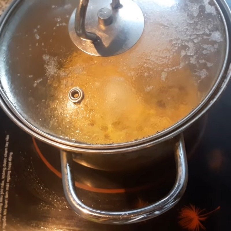 Step 2 Making the filling for Gấc cake