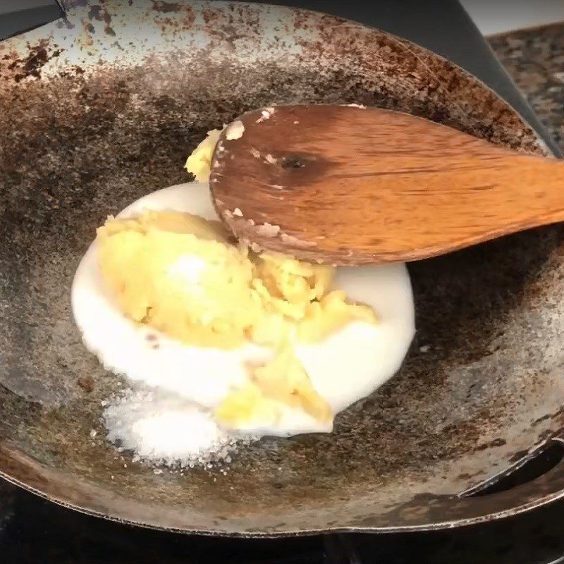 Step 3 Make mung bean filling for cassava floating cake