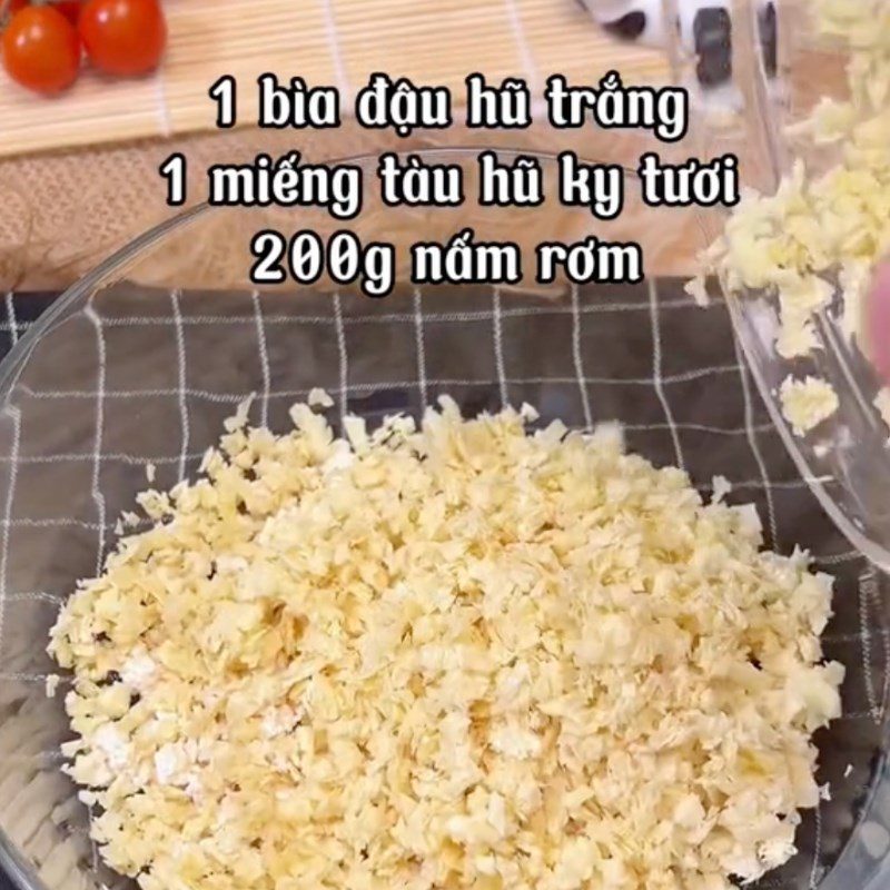 Step 2 Make the wonton filling for vegetarian wonton soup (Recipe from the TikTok channel Bếp chay XANH)