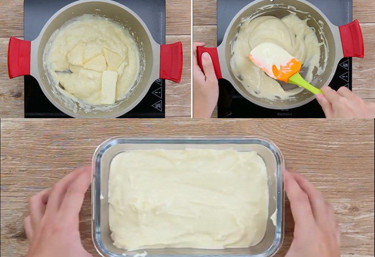 Step 3 Making cheese filling Bread with pork floss and cheese filling