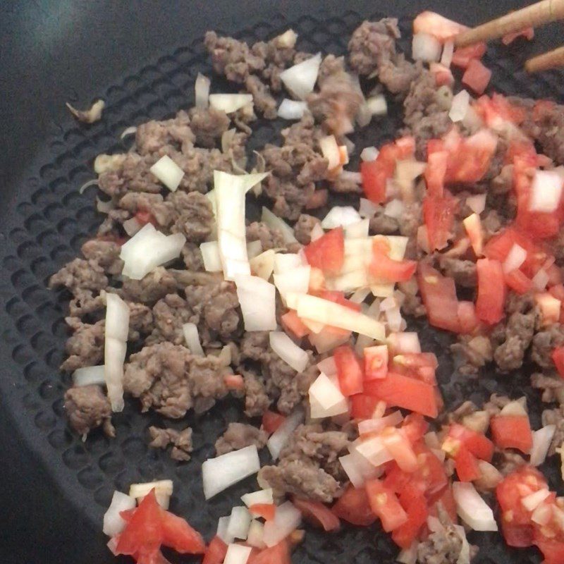 Step 2 Make pizza filling Sweet potato pizza