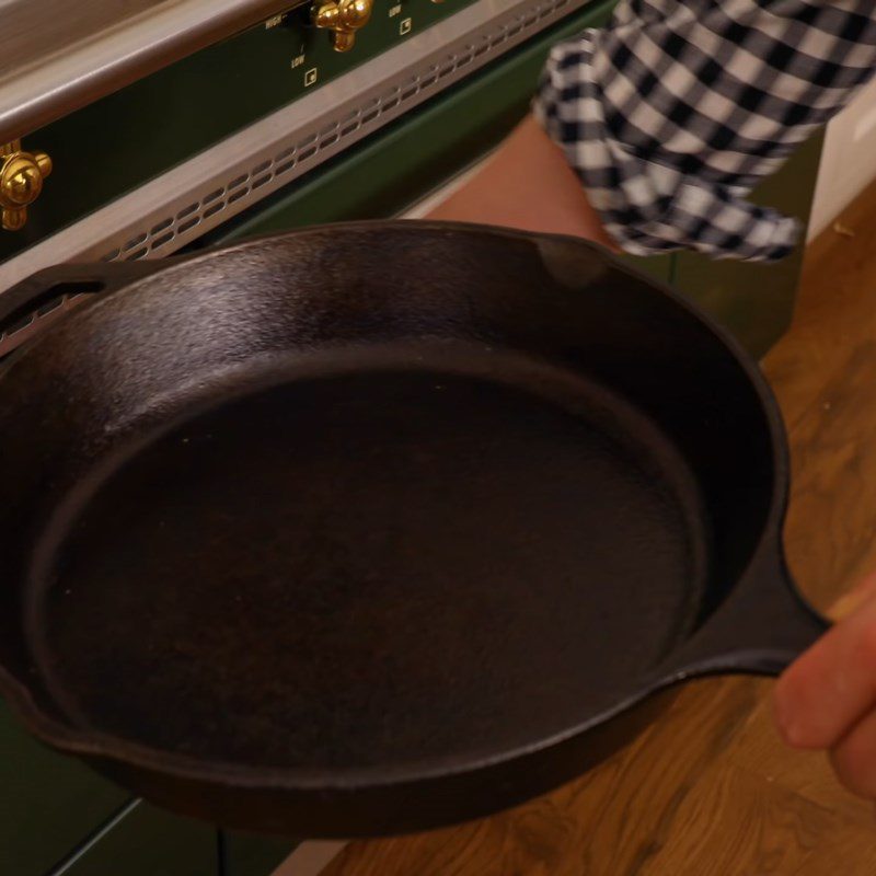 Step 1 Preheat the cast iron skillet Cornbread