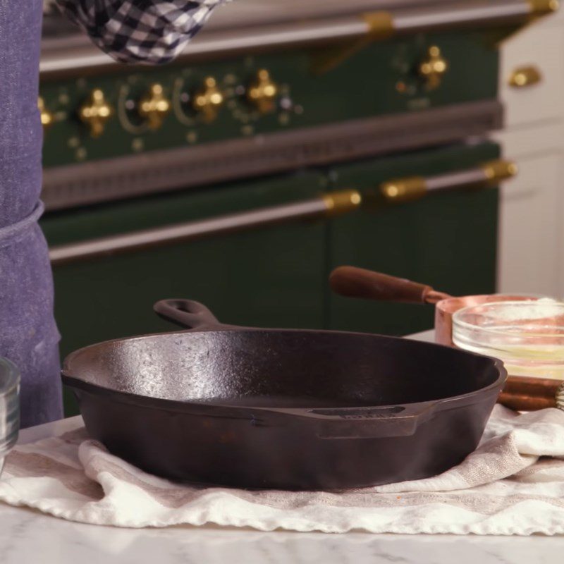 Step 1 Preheat the cast iron skillet Cornbread