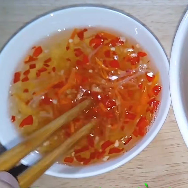 Step 7 Making dipping sauce for Braised Pork Rice Paper Rolls