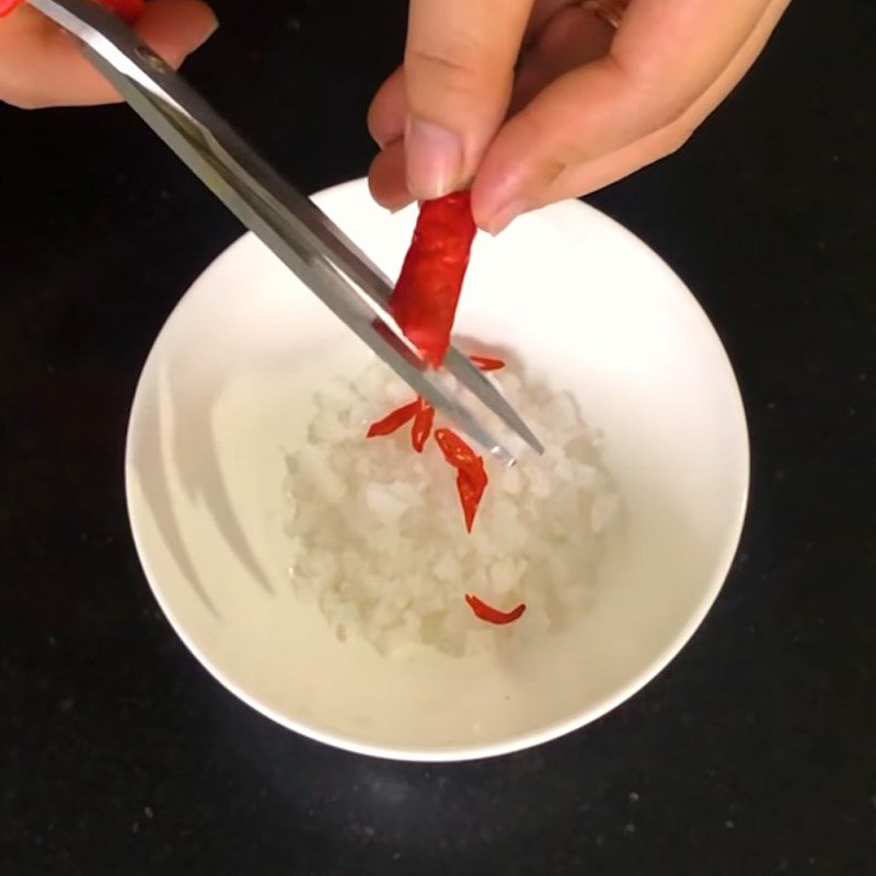 Step 5 Making dipping sauce Steamed chicken with straw mushrooms