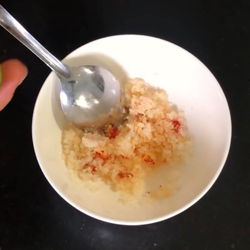 Step 5 Making dipping sauce Steamed chicken with straw mushrooms