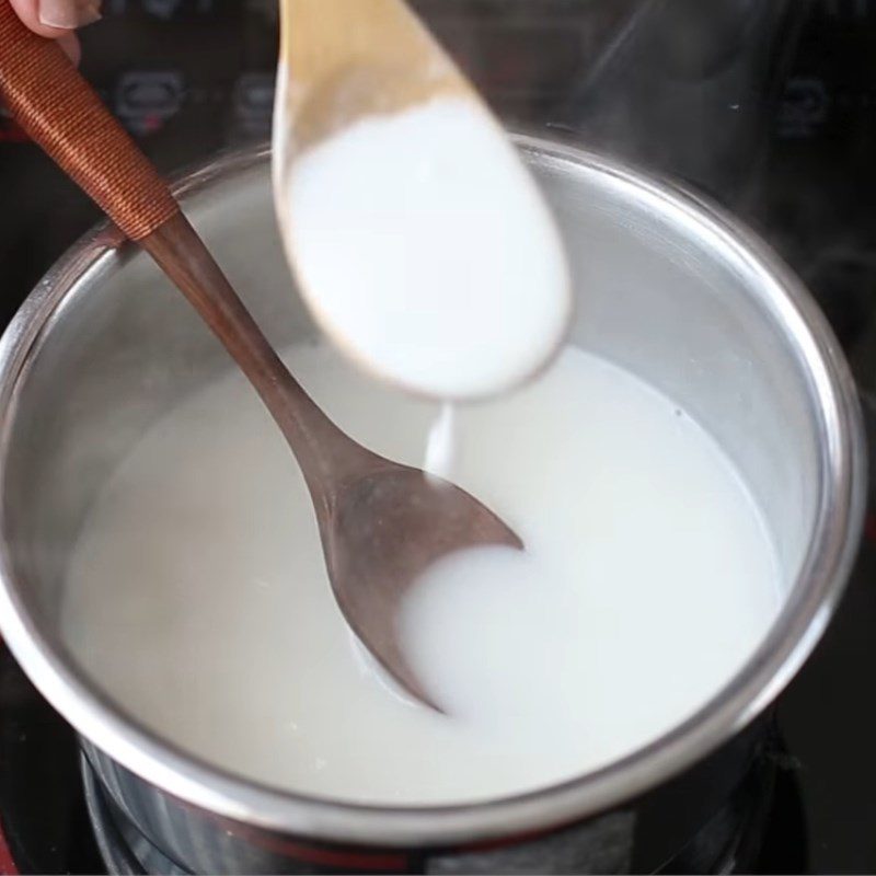 Step 5 Make coconut milk Grapefruit pudding An Giang