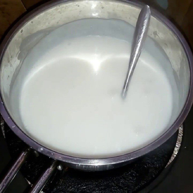 Step 3 Make coconut milk Sticky corn with coconut milk