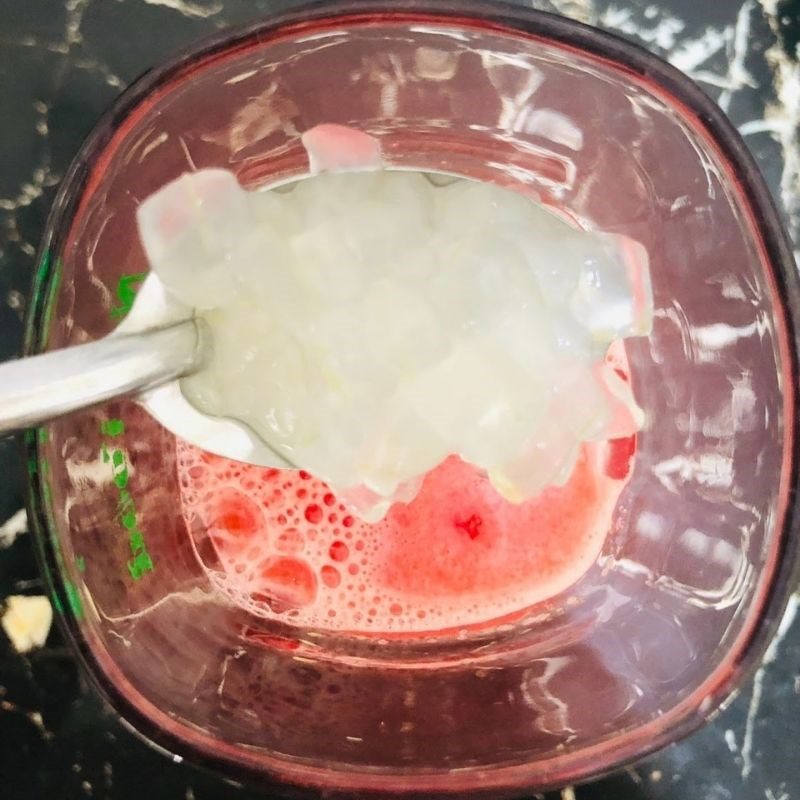 Step 3 Making aloe vera watermelon juice Aloe vera watermelon juice