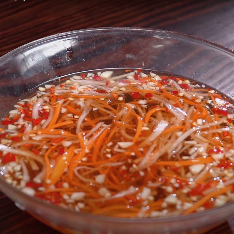 Step 6 Making dipping sauce for Southern Vietnamese pancakes from prepared flour