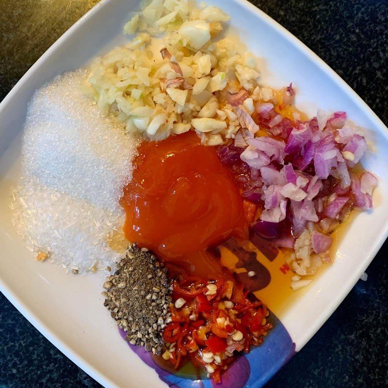 Step 2 Making sauce for frying tofu Fried Tofu with Fish Sauce