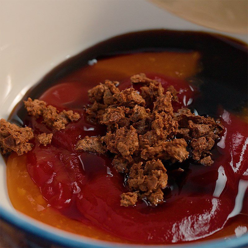 Step 4 Making plum sauce How to make tofu wrapped with lotus seeds in plum sauce