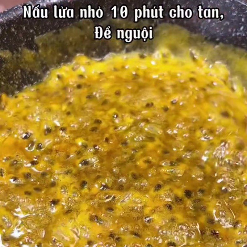 Step 3 Make passion fruit dressing for Passion Fruit Mushroom Salad (Recipe shared from Tiktok Vegetarian Kitchen XANH)