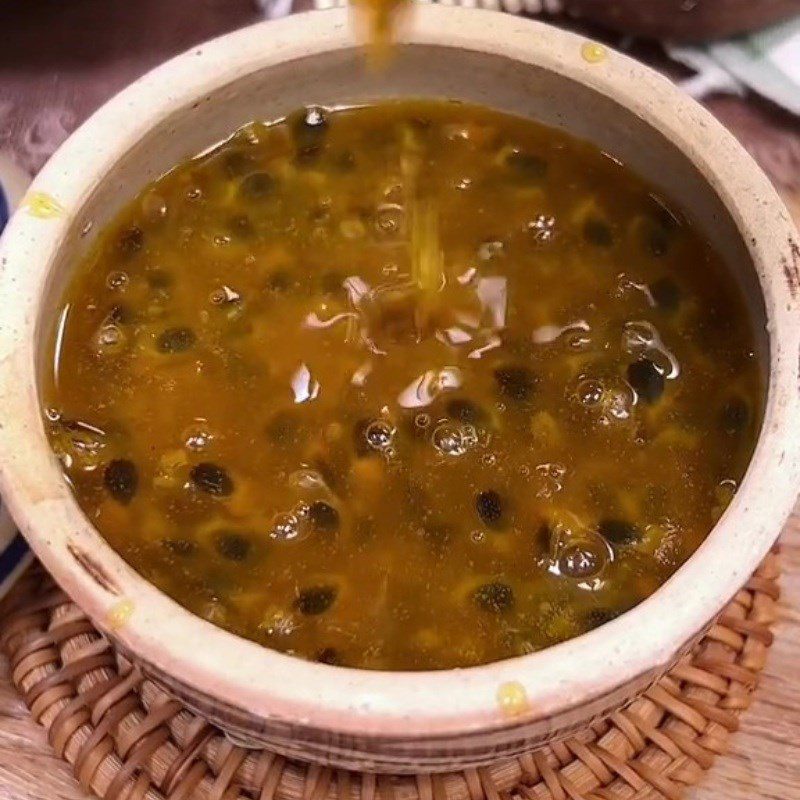 Step 3 Make passion fruit dressing for Passion Fruit Mushroom Salad (Recipe shared from Tiktok Vegetarian Kitchen XANH)