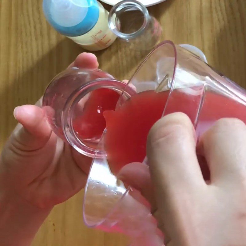 Step 3 Make watermelon pudding Watermelon pudding