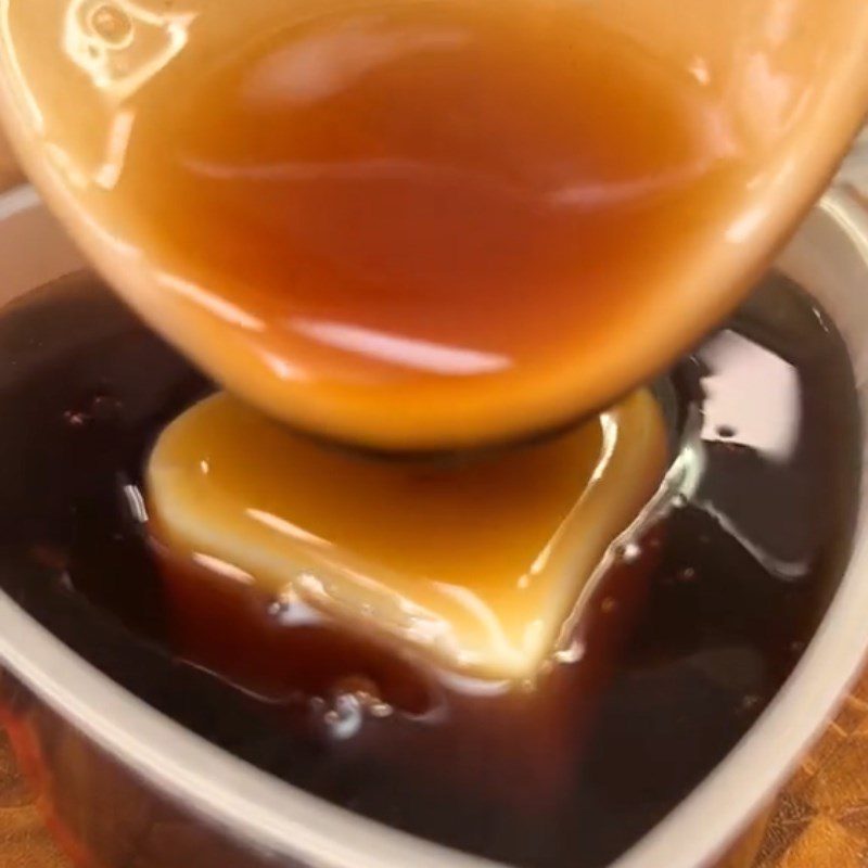 Step 2 Making jelly Coffee cheese flan jelly (Recipe shared from Tiktok cooking with TasteVN)