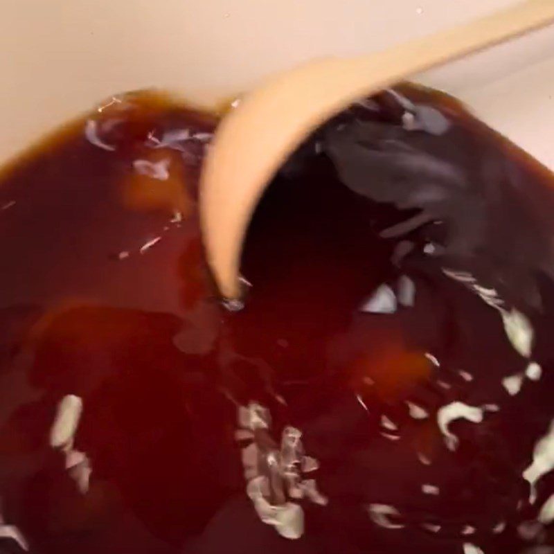 Step 2 Making jelly Coffee cheese flan jelly (Recipe shared from Tiktok cooking with TasteVN)