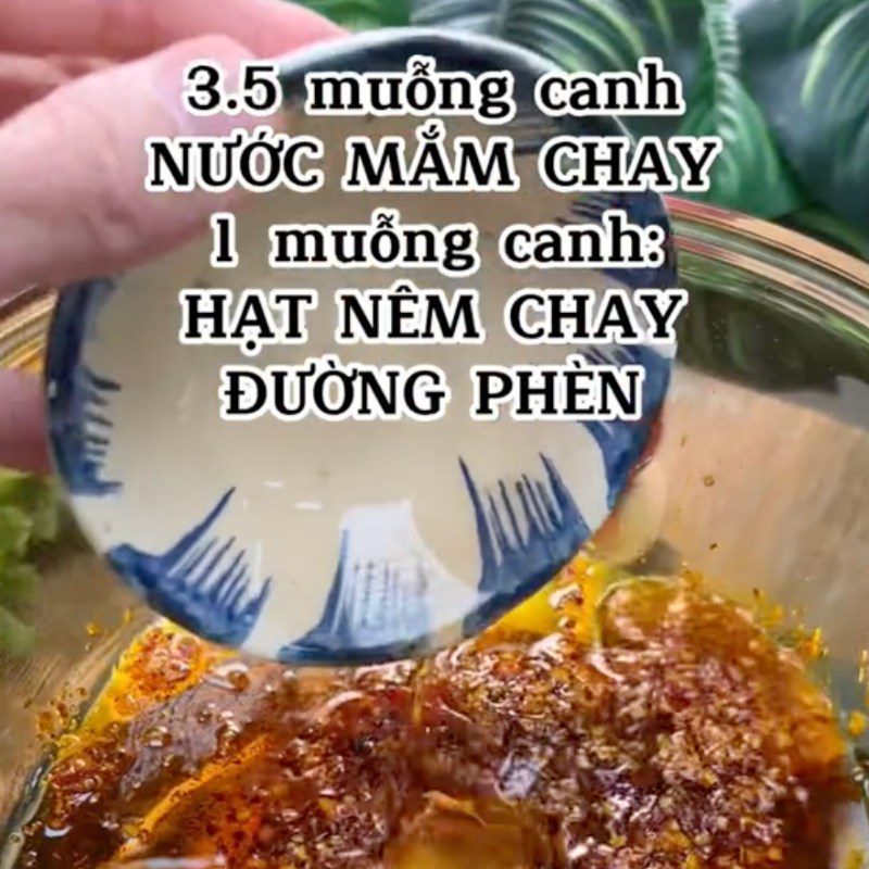 Step 1 Make vegetarian sate for Vegetarian Hue Noodles (recipe from the TikTok channel Bếp chay XANH)