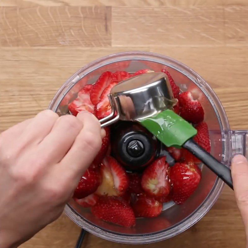 Step 2 Make the sorbet Strawberry Sorbet