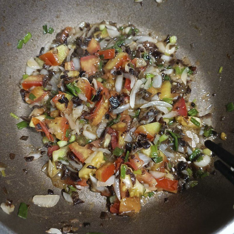 Step 2 Make the accompanying sauce Eggplant baked vegetarian with an air fryer