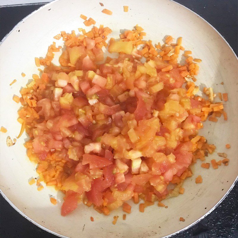 Step 3 Making tomato sauce Vegetarian Pasta