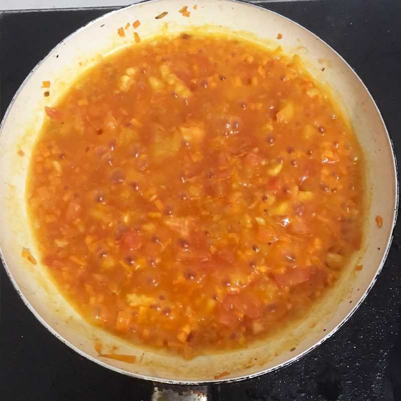 Step 3 Making tomato sauce Vegetarian Pasta