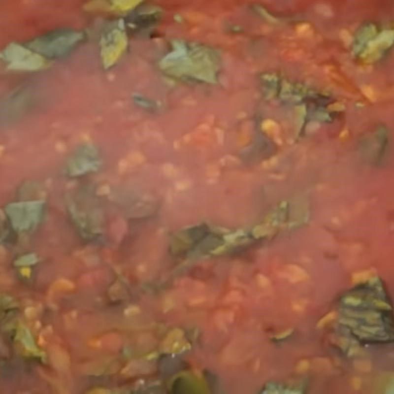 Step 5 Make tomato sauce Beef tongue cooked with lagu