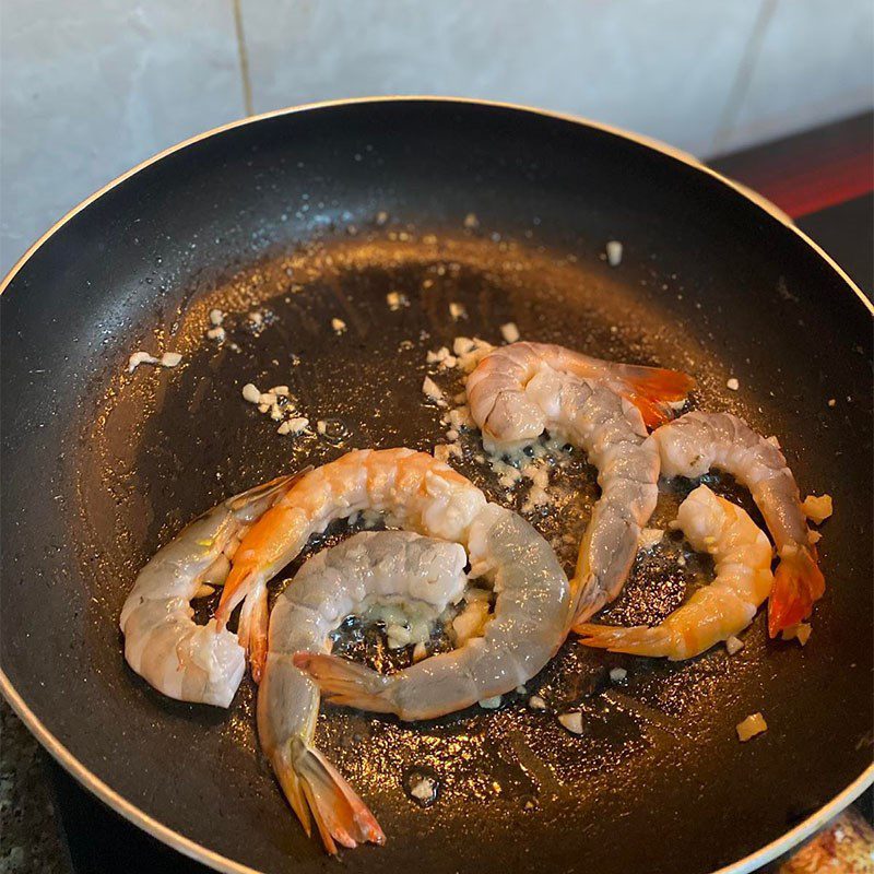 Step 2 Make seafood sauce for Black Ink Pasta with Seafood