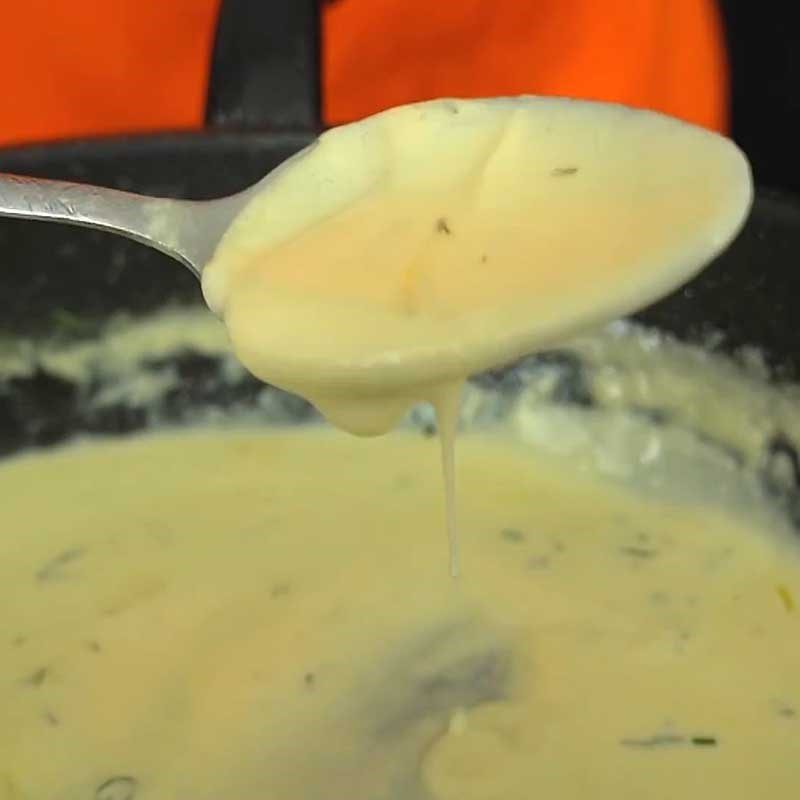 Step 4 Make creamy sauce for seared salmon